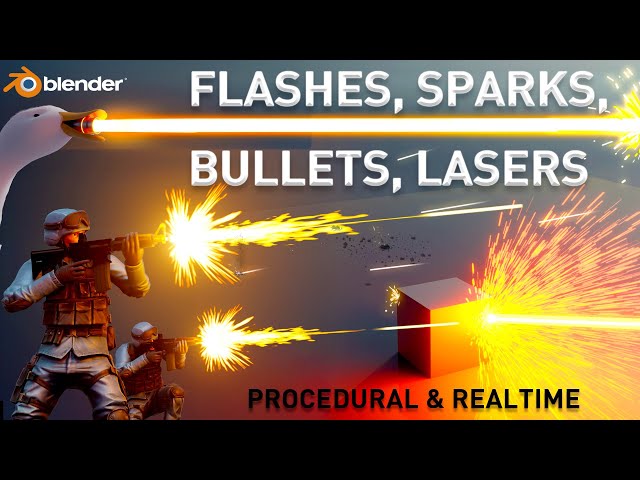 EASY Blender VFX: Procedural Gunfire, Lasers & Destruction for Animation!