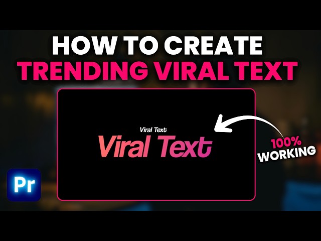 How to Create This Viral Text Effect in Premiere Pro (Easy Tutorial 2026)