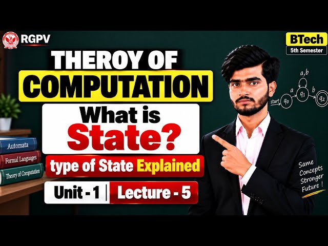 What is State? 😱 | Types of State Explained 🔥 | Theory of Computation | RGPV 5th Semester