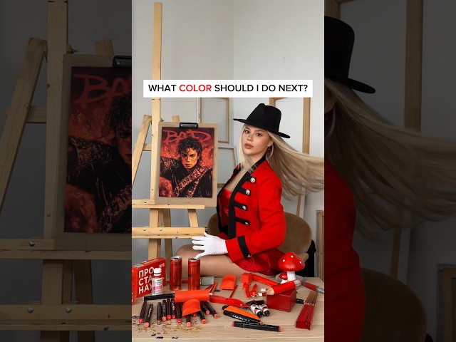 DRAWING, BUT I CAN USE ONLY ONE COLOR ❤️ Did you find a hidden fire? 🔥 #art #short #michaeljackson