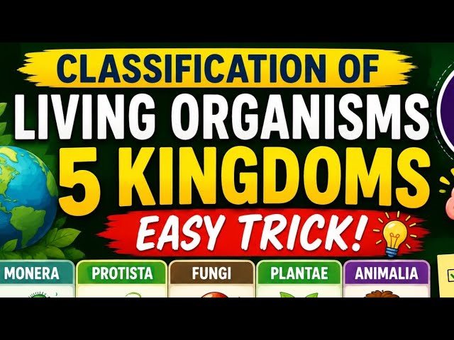 Classification of Living Organisms | Five Kingdom Classification Made Easy | Biology 