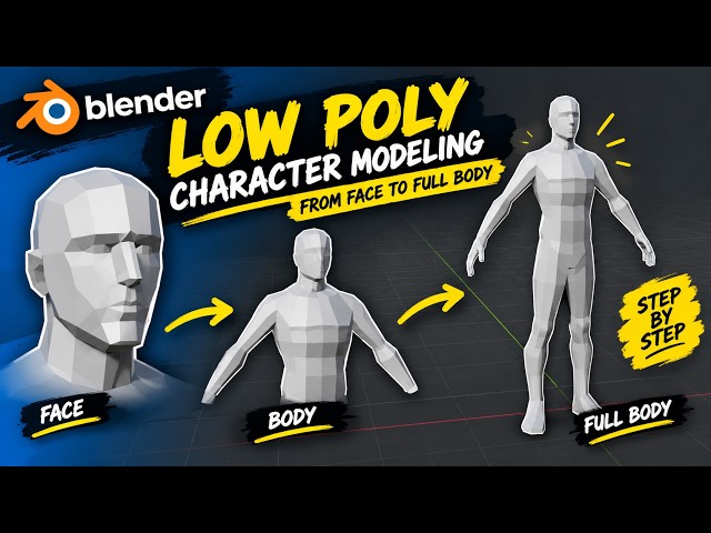 Blender Low Poly Character Modeling | Full Body