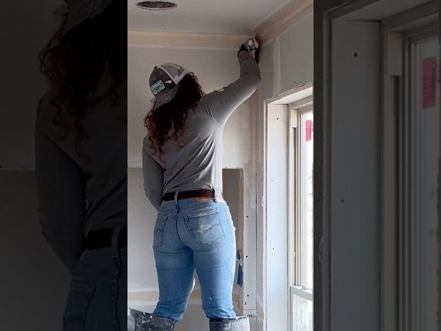 Angle clean up after the roller and glazer! #shorts #howto #construction