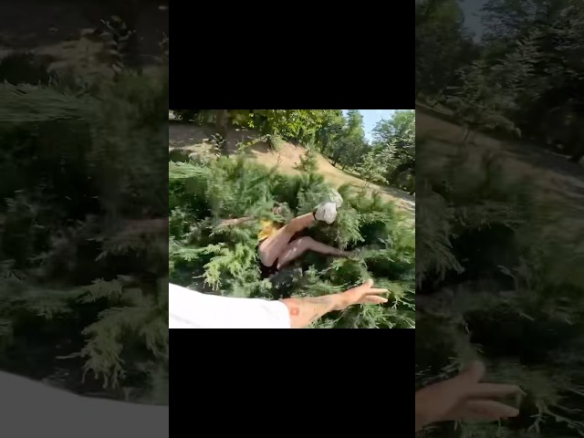 How can I escape from this crazy woman? #parkour #funny #escaping