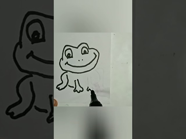 Drawing frog #shortsvideo​ #youtubeshorts​ #howtodrawflowervase