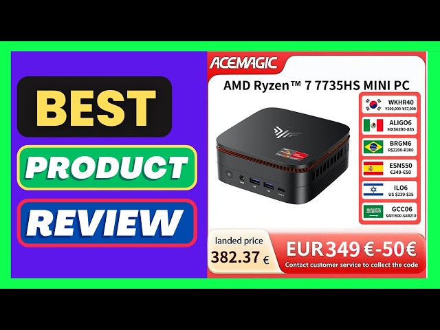 ACEMAGIC Ryzen 7 7735HS Gaming Mini PC 24GB LPDDR5