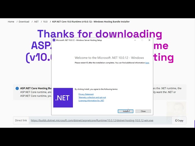 How to set up IIS for asp net core in Windows server2022