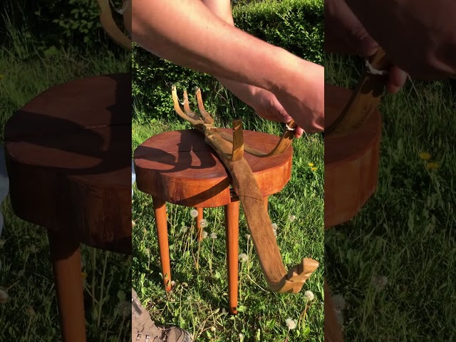 Handcrafted Beast of a Bow 👹🏹 #archery #bowandarrow #craft