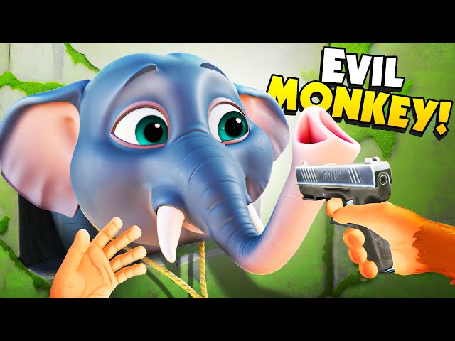 MONKEY Steals a GUN And Shoots The Elephant! - I Am Monkey VR