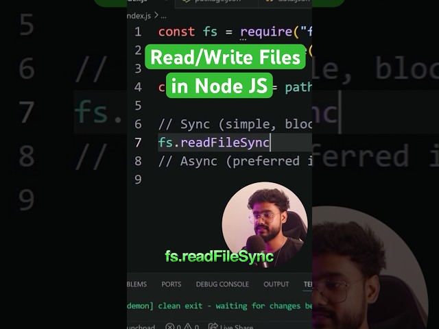 Read Files in Node JS! #javascript #reactjs #nodejs
