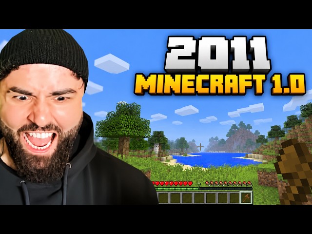 I played the FIRST version of Minecraft and it was INSANE...