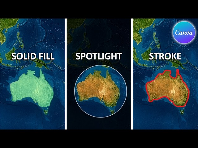 3 Animated Map Highlight Effects in Canva