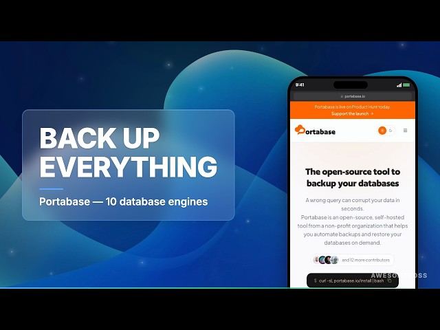 Portabase: Free Backups for Postgres, MySQL, Mongo & 7 More