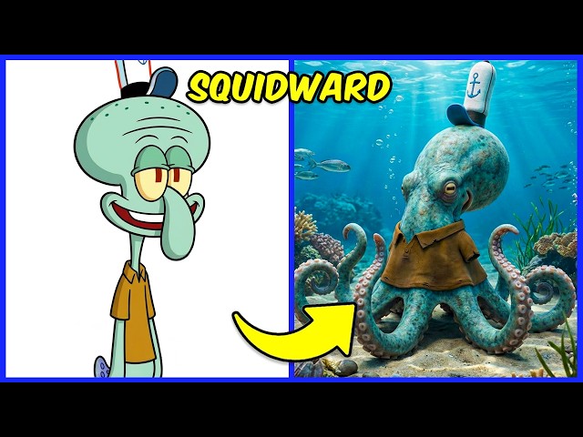 How SpongeBob Characters Look in Real Life 🧽 + Guess SpongeBob Characters by Their Voice 🔊😍