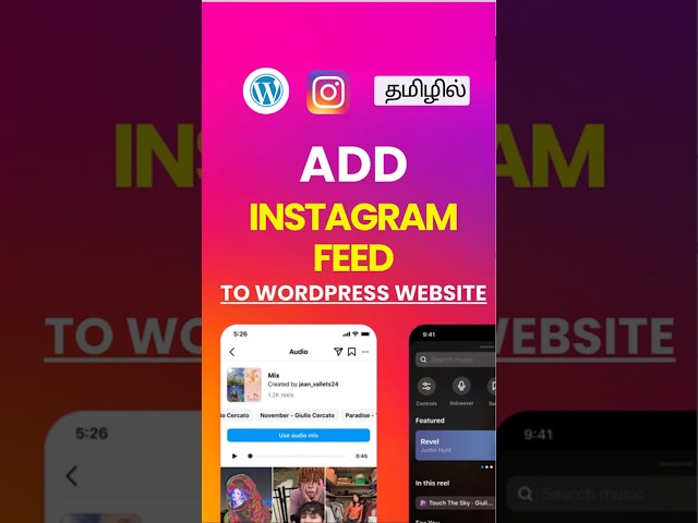 How to Add Instagram Feed in WordPress Tamil