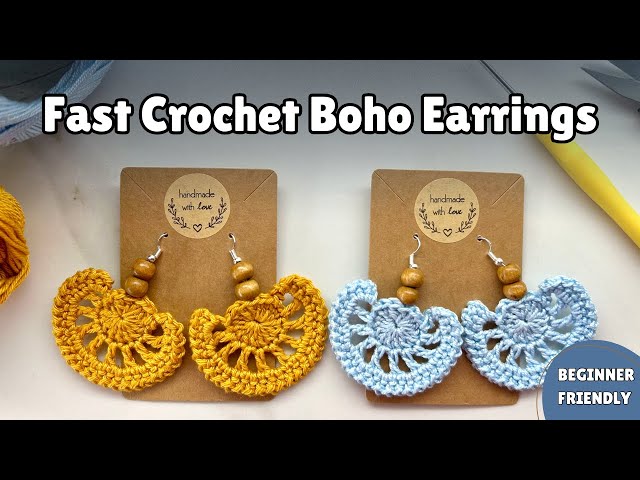 Easy and Fast Crochet Boho Earrings