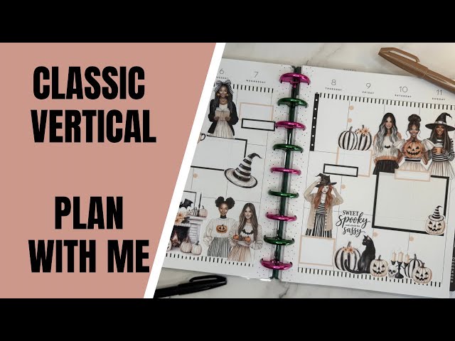 Happy Planner Classic Vertical Creative | Plan with Me | Oct 5 -11 | @liveloveposh Chic Halloween