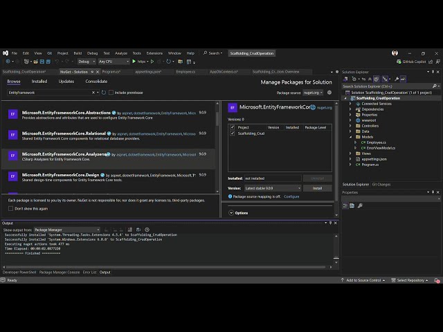 ASP.NET Core MVC CRUD Operations Using Scaffolding – Step by Step Tutorial