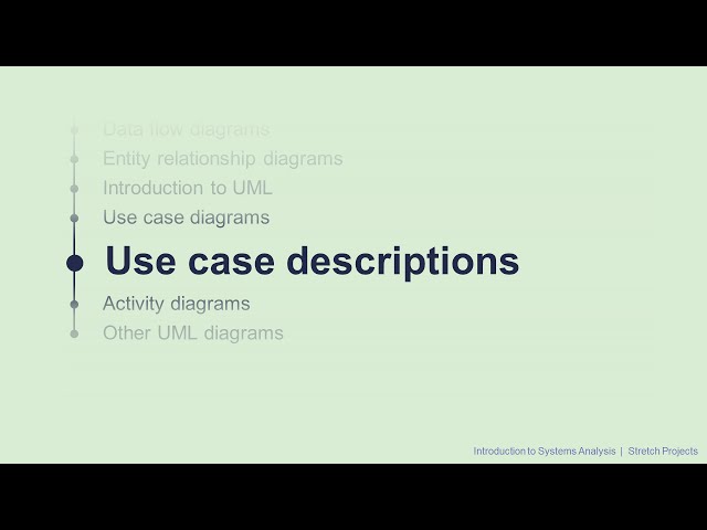 8 Use Case Descriptions - Intro to Systems Analysis
