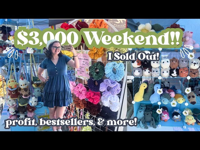 Selling out as a Handmade Small Business Owner | Crochet Vendor Market Vlog | Market Bestsellers