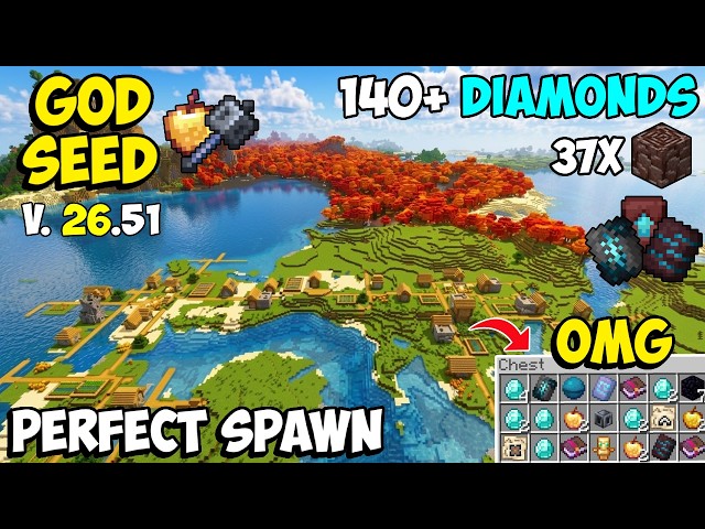 🔥Ultimate Dappled Forest [God Seed] For Minecraft 26.51 Bedrock & PE | Double 5 Blacksmith Village