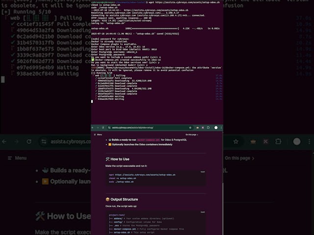 Just A Minute 01 - Easy Odoo Installation Script Using Docker | Cybrosys Assista