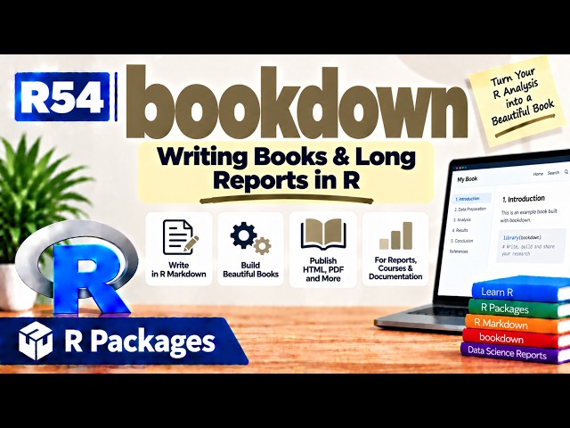 R54 | bookdown — Writing Books & Long Reports in R | R Packages | Uplatz