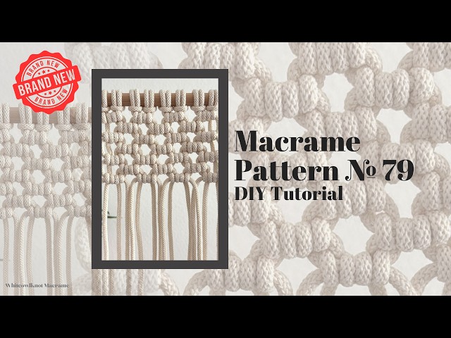 BRAND NEW Pattern Tutorial using Magic Switch Knot / DIY Macrame
