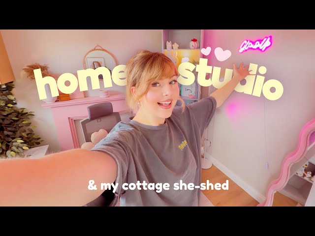 Cozy Home Office Tour & sneak peak at the new cottage she-shed plans