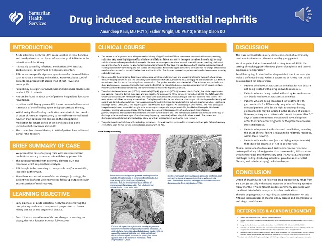 Drug induced acute interstitial nephritis