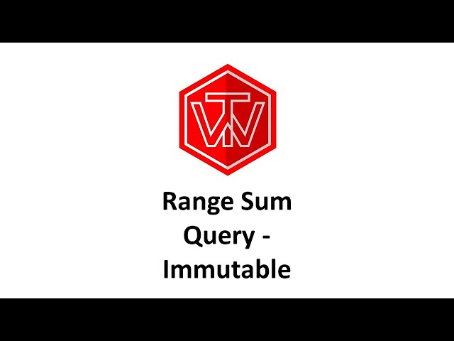 Range Sum Query | LeetCode 303 | Coding Interview Tutorial