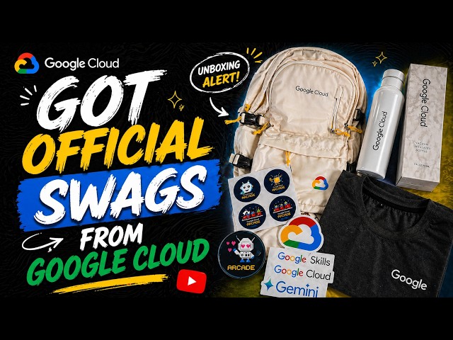 Google Cloud Sent Me This 🤯 Official Goodies Unboxing | GoogleCloud Arcade Swags Unboxing