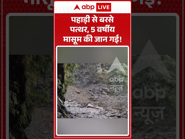 Viral Video : पहाड़ी से बरसे पत्थर, 5 वर्षीय मासूम की जान गई ! | #viral #ytshorts #mountain