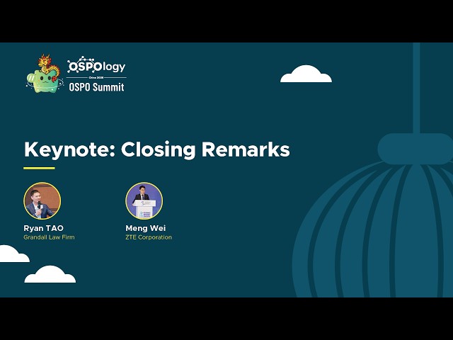 Keynote - Closing Remarks