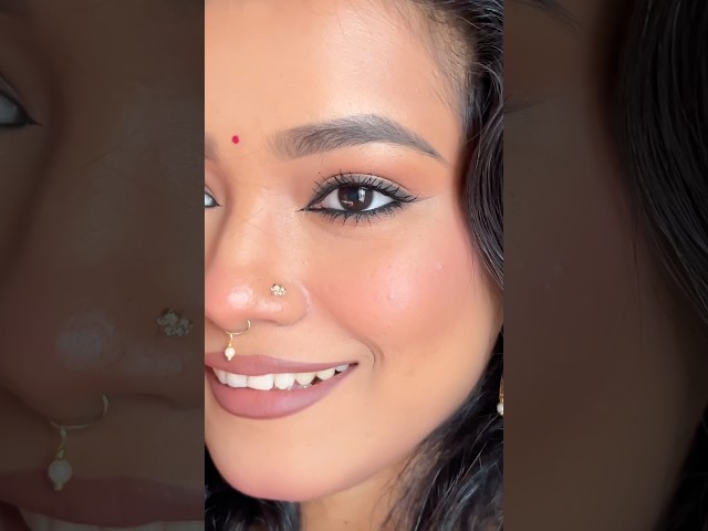 1 minute eye makeup tutorial 🌸#shorts #youtubeshorts #shortvideo #explore #fyp #makeup