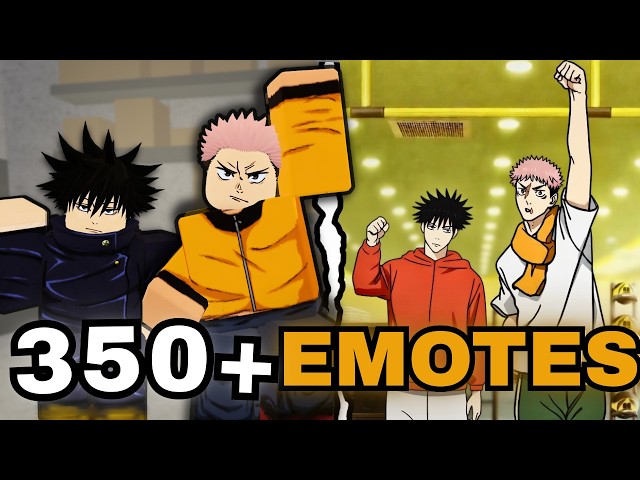 ALL 350 Emotes in Jujutsu Shenanigans + Anime References (UPDATED)