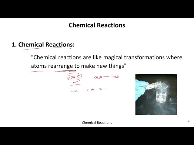 Chemical Reaction #SATHEE_RRB #swayamprabha