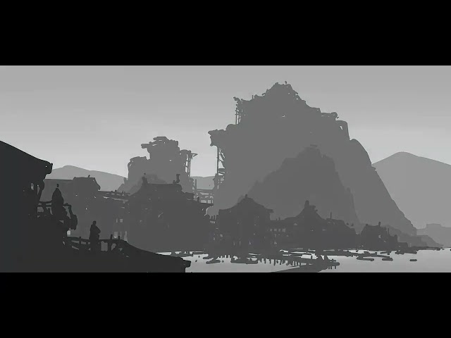 2 Japanese Stilt City Sketches