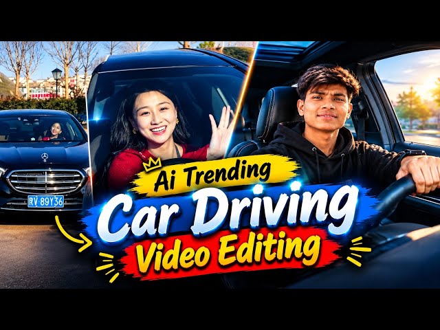 Trending CAR Driving Ai Video Editing Tutorial |Instagram Viral CarDriving Reels Editing- Gemini