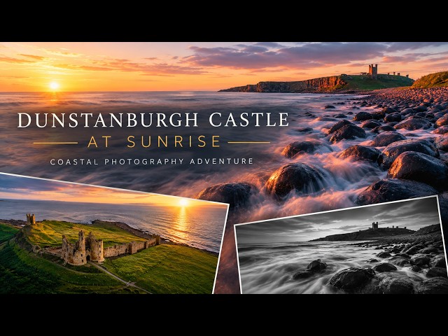 Dunstanburgh Castle at Sunrise | Coastal Heaven Photography, Aerial Views & Long Exposure