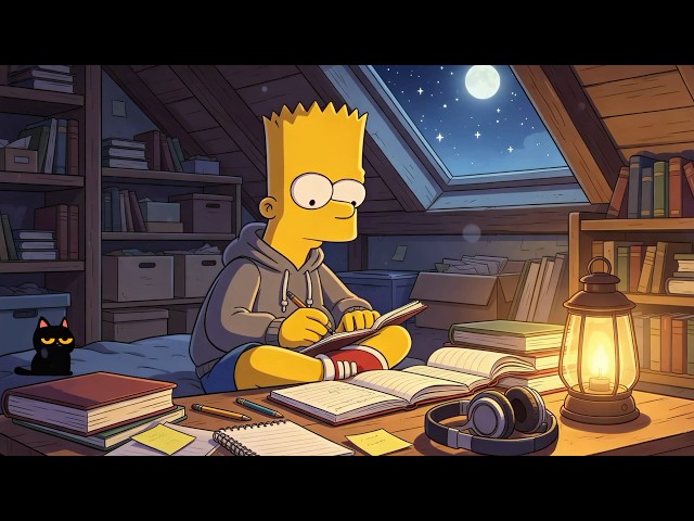 Lofi Attic Focus 📖 Study Beats Under Skylight Windows