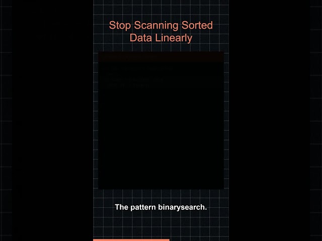 Stop Scanning Sorted Data Linearly
