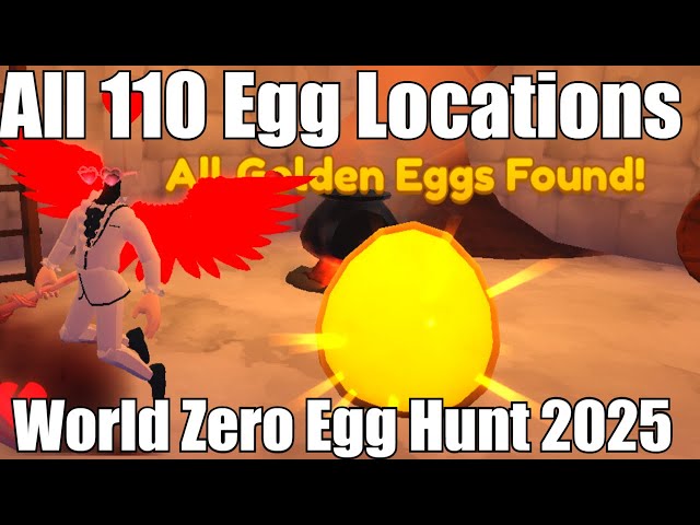 All 10 Golden & 100 Egg Locations in World Zero | ALL 10 WORLDS | 20 Weapon Skins + Free Mount