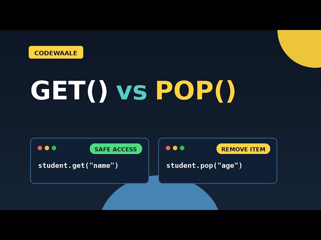 Python Dictionary Methods Explained | get, keys, items, pop, update, copy