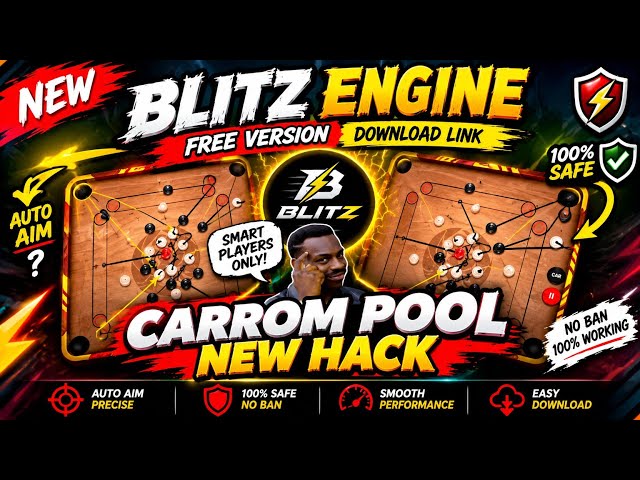 CARROM POOL FREE HACK AUTO PLAY  NEW VERSION 2026 AUTO AIM & AI AIM  FREE  #carrom 