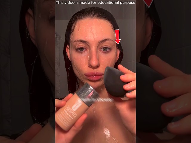 She gave makeup tutorial under running shower 😍