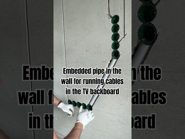 How to make a pipe built into the wall for laying low-current cables in the TV area