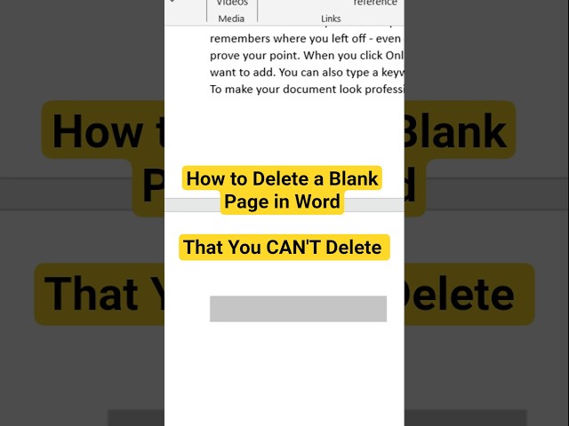 How to Delete a Blank Page in Word that You CAN’T Delete