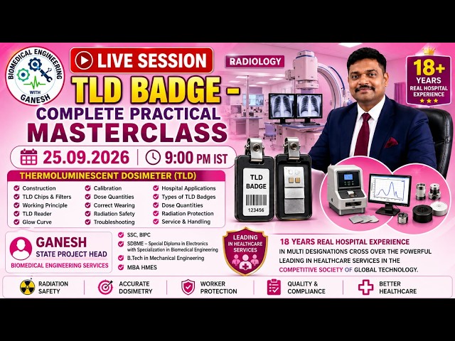 🔴 LIVE | TLD BADGE MASTERCLASS | 25.09.2026 | Working, Reader, Calibration, Dose & Safety