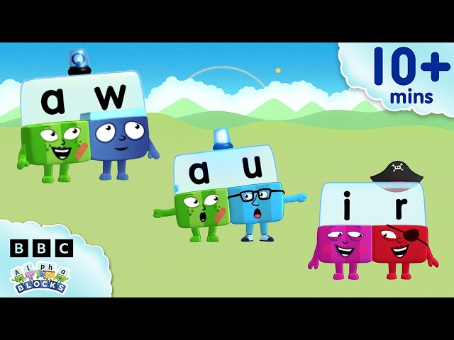 Long Vowels AU AW IR | Lesson Thirty - Phonics Made Easy | Alphablocks